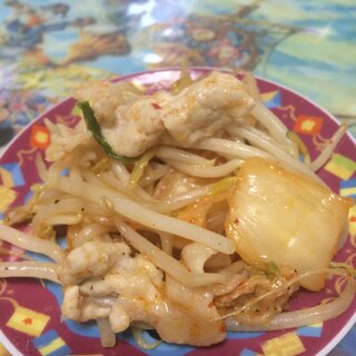 焼き時間6分で☆スタミナ豚キムもやし！